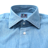 KAIHARAデニムセミワイドシャツ【Made in Japan】