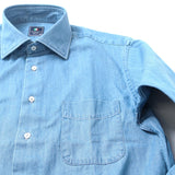 KAIHARAデニムセミワイドシャツ【Made in Japan】