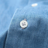 KAIHARAデニムセミワイドシャツ【Made in Japan】