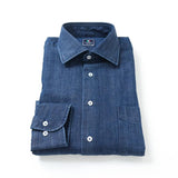 KAIHARAデニムセミワイドシャツ【Made in Japan】