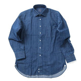 KAIHARAデニムセミワイドシャツ【Made in Japan】