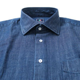 KAIHARAデニムセミワイドシャツ【Made in Japan】