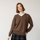 オリジナルタムレース付Vニット