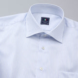 シングルストライプセミワイドシャツ【Made in Japan】