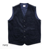 コーデュロイ無地アウターベスト【Made in Japan】