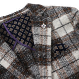 スライバーニットチェックジャケット