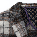 スライバーニットチェックジャケット