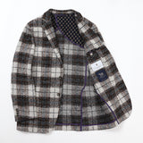 スライバーニットチェックジャケット