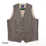 ロロピアーナ"SILK AIR"スラブ無地ベスト【Made in Japan】