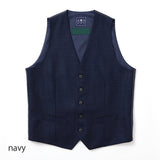 ロロピアーナ"SILK AIR"スラブ無地ベスト【Made in Japan】