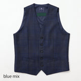 ロロピアーナ"SILK AIR"スラブチェックペンベスト【Made in Japan】