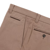 コットンカルゼ裏起毛ストレッチパンツ(ノータック)【Made in Japan】