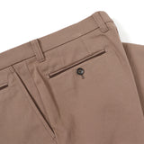 コットンカルゼ裏起毛ストレッチパンツ(ノータック)【Made in Japan】