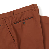 コットンカルゼ裏起毛ストレッチパンツ(ノータック)【Made in Japan】