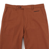 コットンカルゼ裏起毛ストレッチパンツ(ノータック)【Made in Japan】