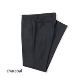 サキソニーバーズアイ無地パンツ(ノータック)【Made in Japan】