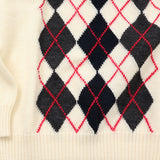 gim 8G英国羊毛アーガイルクルーニット【Made in Japan】