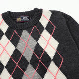 gim 8G英国羊毛アーガイルクルーニット【Made in Japan】