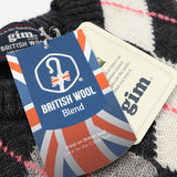 gim 8G英国羊毛アーガイルクルーニット【Made in Japan】