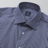 高密度ストライプセミワイドシャツ【Made in Japan】