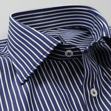 高密度ストライプセミワイドシャツ【Made in Japan】