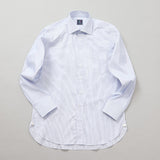 120双ストライプセミワイドシャツ【Made in Japan】