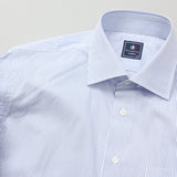 120双ストライプセミワイドシャツ【Made in Japan】