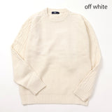 gim ポップコーン袖ケーブルクルーニット