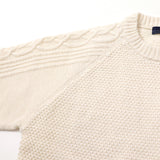 gim ポップコーン袖ケーブルクルーニット