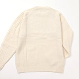 gim ポップコーン袖ケーブルクルーニット