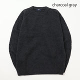 gim ポップコーン袖ケーブルクルーニット