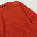 gim ポップコーン袖ケーブルクルーニット