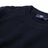 gim ポップコーン袖ケーブルクルーニット