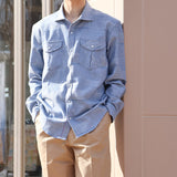 パッチワークドビーシャツ【Made in Japan】