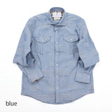 パッチワークドビーシャツ【Made in Japan】