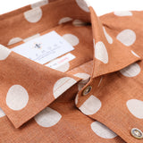 リネンドットプリントシャツ【Made in Japan】