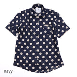 リネンドットプリントシャツ【Made in Japan】