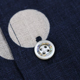 リネンドットプリントシャツ【Made in Japan】