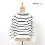 チュール袖ミラノリブニット