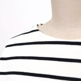 チュール袖ミラノリブニット