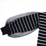 チュール袖ミラノリブニット