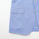 ESTRATOウール・リネン無地ジャケット