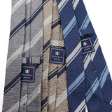 カラージャガードストライプネクタイ【Made in Italy】