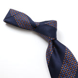 フラワーストライプネクタイ【Made in Italy】