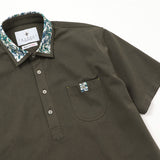 襟プリントポロ【Made in Japan】