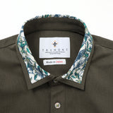 襟プリントポロ【Made in Japan】