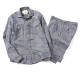 パッチワークドビーシャツ【Made in Japan】