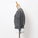 メッシュラメクルーカーディガン