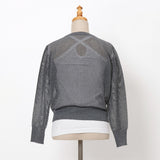 メッシュラメクルーカーディガン