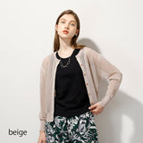 メッシュラメクルーカーディガン